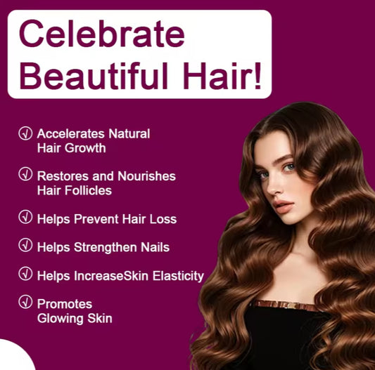 Pre-Order! 24-in-1 Advanced Hair Vitamin Capsules Saw Palmetto Biotin Collagen Healthcare Supplements for Adults Hair Skin Nails Care