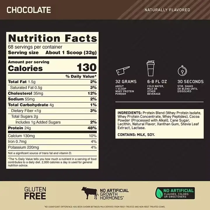 Pre-Order! Whey Protein Powder Sports Nutrition Chocolate Flavor Adult Use Bovine Supplements