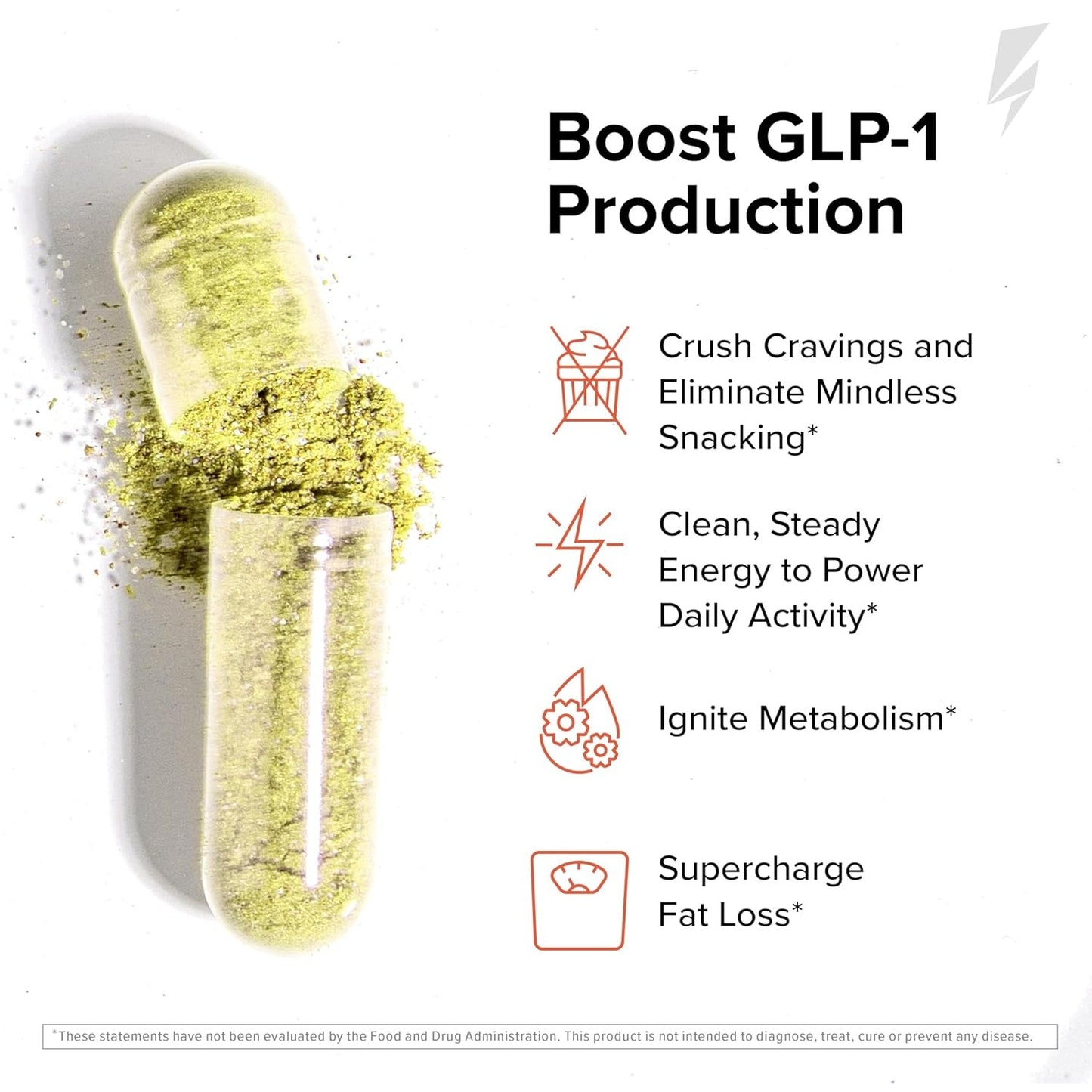 Inno Shred GLP-1 Thermogenic Fat Burner & Appetite Support, 30 Servings | Weight loss, metabolism & energy support with Berberine, Green Coffee Bean, B Vitamins; GLP-1 support for men & women