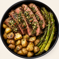 Chimichurri Steak House Power Bowl(Roasted Potatoes-Asparagus)