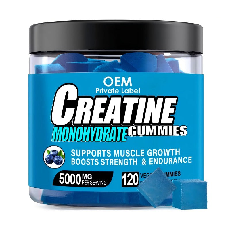 Pre-Order! Creatine Gummies Customized Flavor Pre Workout Supplement 5000mg Creatine Monohydrate Gummies