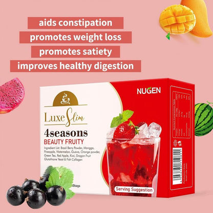 Pre-Order! Luxe Slim Beauty Fruity Mix - 4 Seasons Natural Fruit & Tea Blend