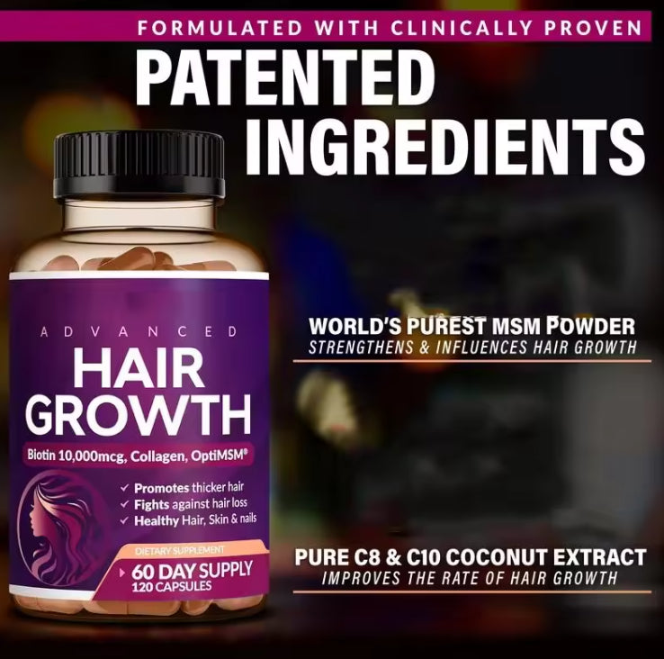 Pre-Order! 24-in-1 Advanced Hair Vitamin Capsules Saw Palmetto Biotin Collagen Healthcare Supplements for Adults Hair Skin Nails Care