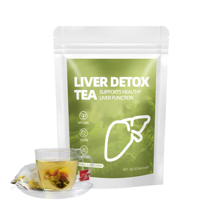 Pre-Order! Liver Detox Tea Mulberry Leaf Dandelion Kudzu Goji Berry Cleanse 5g 20 Count 100g Sachet Healthy Drink