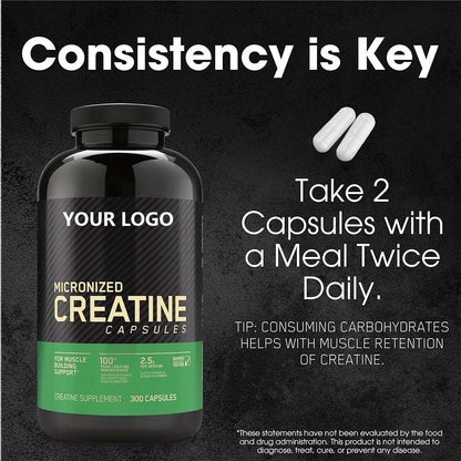 Pre-Order! OEM Nutrition Micronized Creatine Monohydrate Capsules Support Muscle Building Supplements Capsule