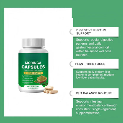 Pre-Order! Moringa Intestinal Support Capsules Improved Bone Density Gentle Formula for Intestinal Balance Body Care 60 Capsules