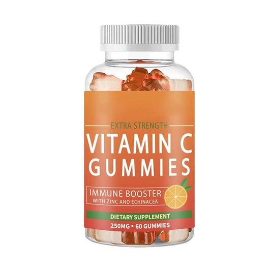 Pre-Order! Mint Flavored Orange Sour Vitamin C Gummies Hard Fruit-Infused Coated Candies 60 Count