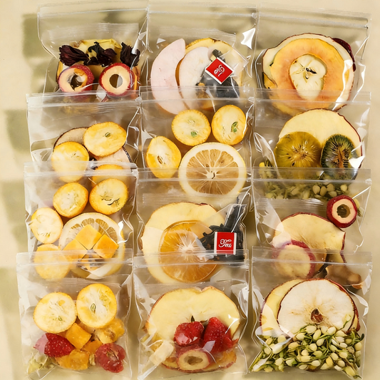 Pre-Order! Healthy Top Grade Tea Sachets Fresh Cold Brewed Dried Fruit Slices Flower Herb Infusion Flavor Combination