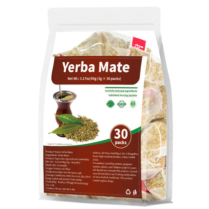 Pre-Order! Yerba Mate Tea 3g*30 Bags Natural Energy Support Herbal Tea Individual Sachets Premium Quality Daily Wellness Beverage